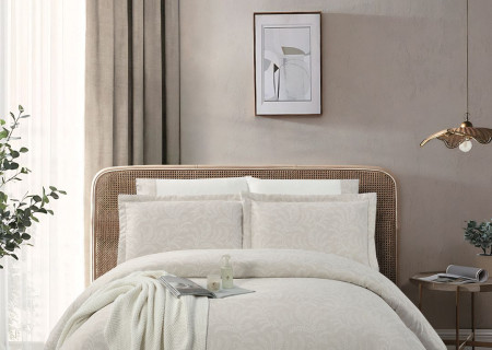 6-Piece Double Super King Jacquard Cotton Comforter Set