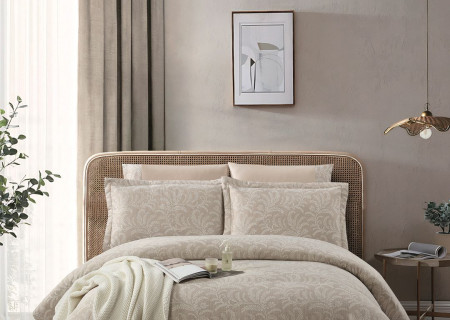 6-Piece Double Super King Jacquard Cotton Comforter Set