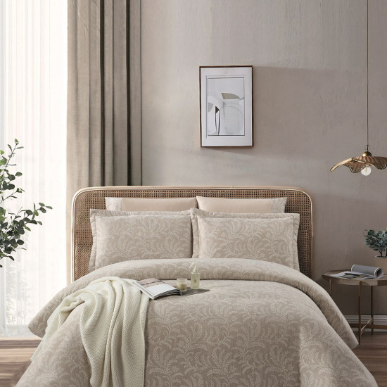 6-Piece Double Super King Jacquard Cotton Comforter Set