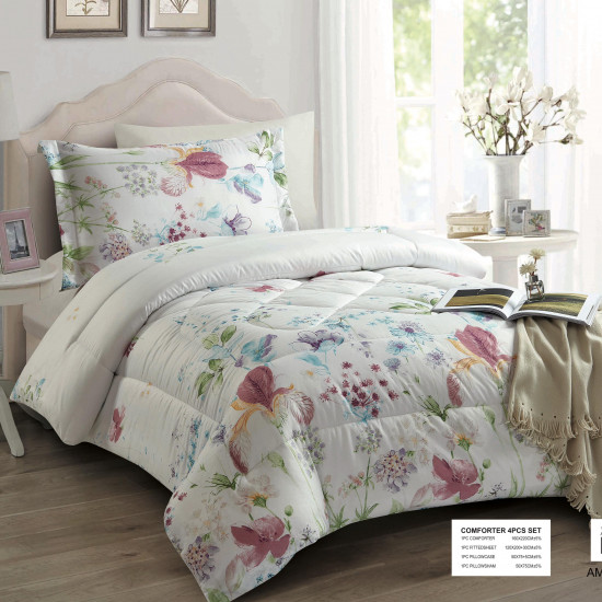 4-Piece Single Size Comforter Set