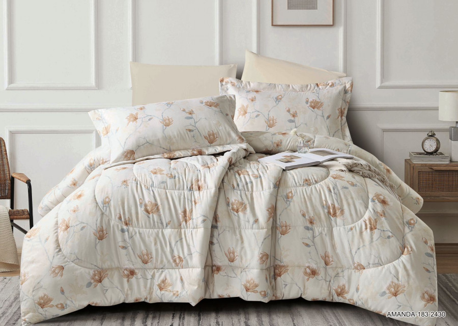 Double Bed Mono Grid Comforter Set main image 1