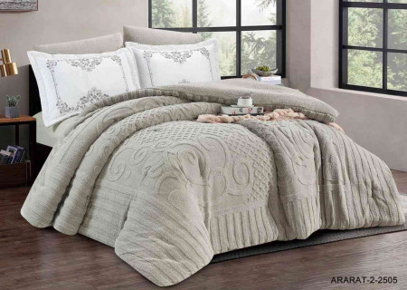 6-Piece Double Winter Comforter Set with Embroidered Pillowcases - Winter Collection