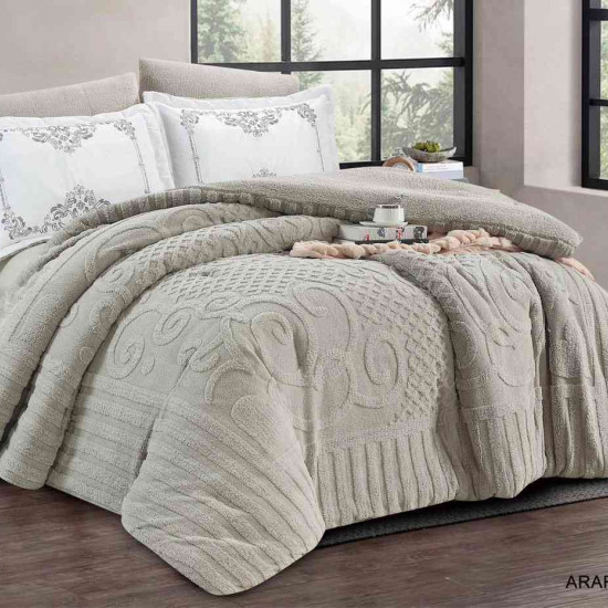 6-Piece Double Winter Comforter Set with Embroidered Pillowcases - Winter Collection