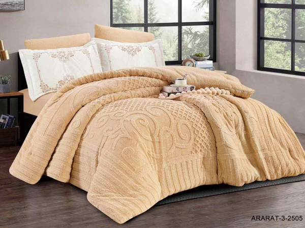 6-Piece Double Winter Comforter Set with Embroidered Pillowcases - Winter Collection