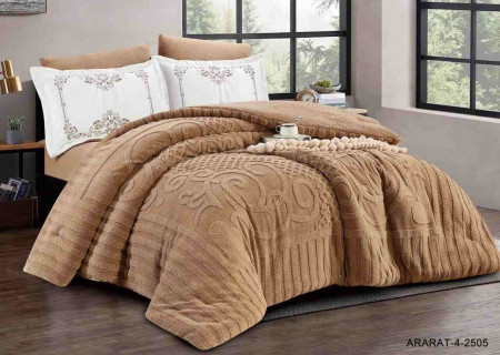 6-Piece Double Winter Comforter Set with Embroidered Pillowcases - Winter Collection