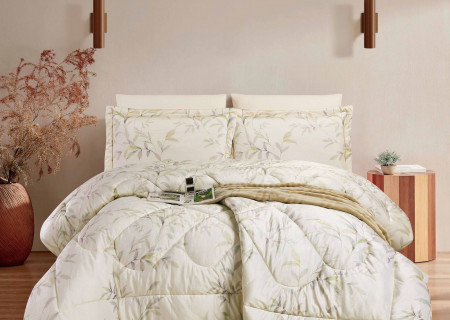 Luxury 6-Piece Comforter Bedding Set – Velvet Front & 100% Cotton Back with Silky Fill (King Size)