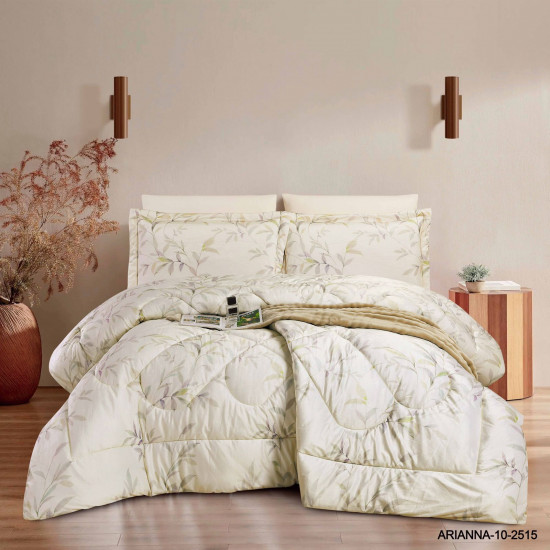 Luxury 6-Piece Comforter Bedding Set – Velvet Front & 100% Cotton Back with Silky Fill (King Size)