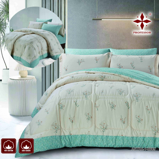 100% Premium COTTON 6 PC Double Comforter Set