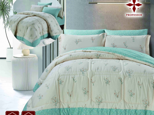 100% Premium COTTON 6 PC Double Comforter Set