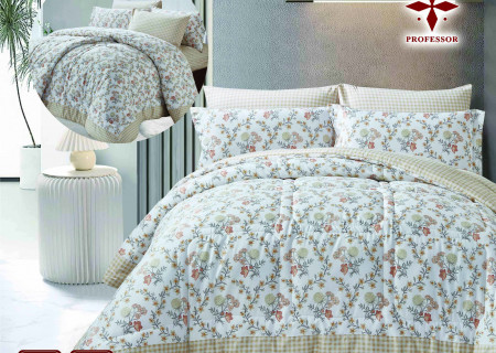 100% Premium COTTON 6 PC Double Comforter Set