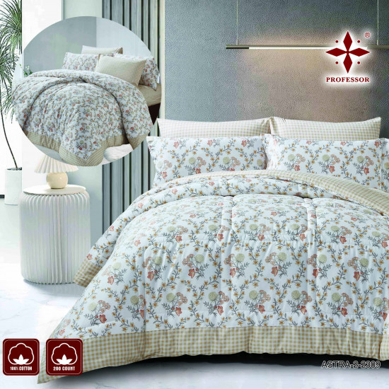 100% Premium COTTON 6 PC Double Comforter Set