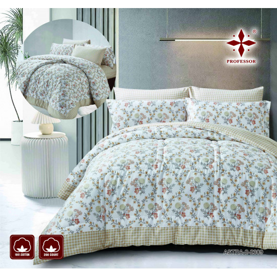 100% Premium COTTON 6 PC Double Comforter Set