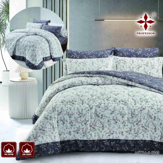 100% Premium COTTON 6 PC Double Comforter Set