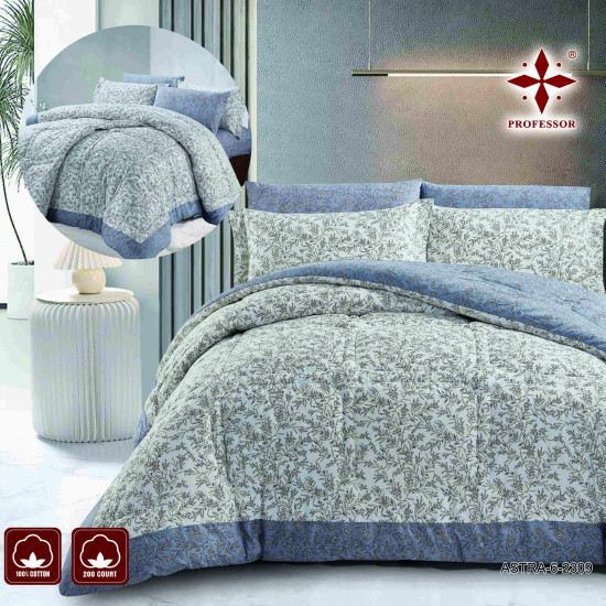 100% Premium COTTON 6 PC Double Comforter Set