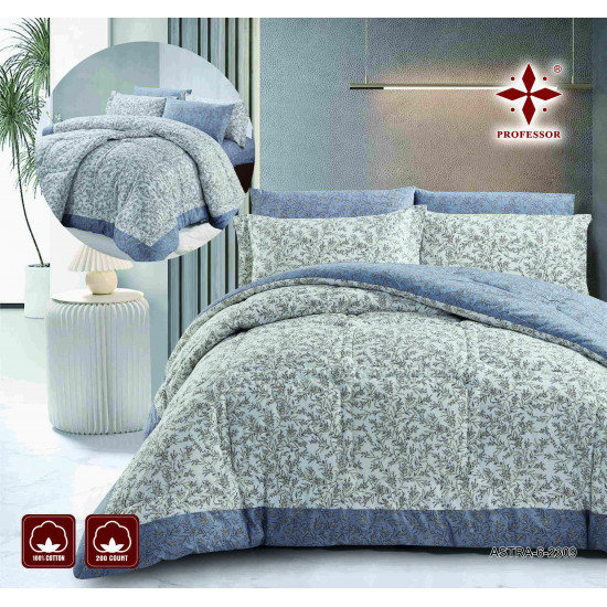 100% Premium COTTON 6 PC Double Comforter Set