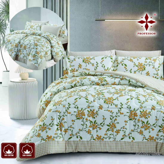 100% Premium COTTON 6 PC Double Comforter Set