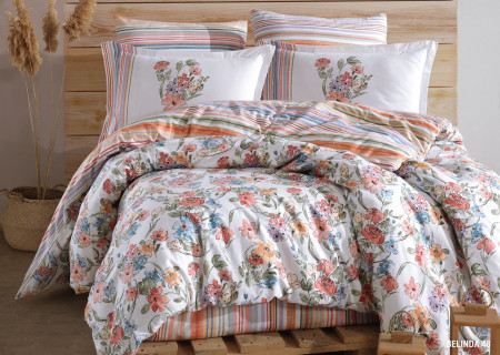 6-Piece Double Super King Size Comforter Set – 100% Turkish Cotton, Double-Face Design