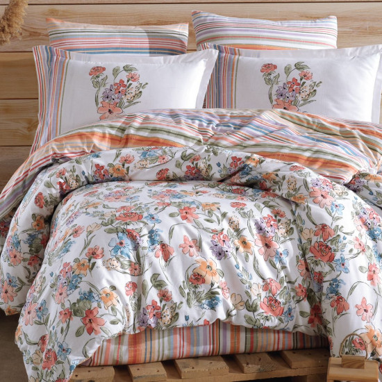 6-Piece Double Super King Size Comforter Set – 100% Turkish Cotton, Double-Face Design