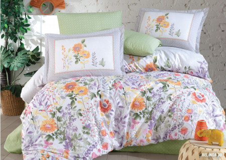6-Piece Double Super King Size Comforter Set – 100% Turkish Cotton, Double-Face Design