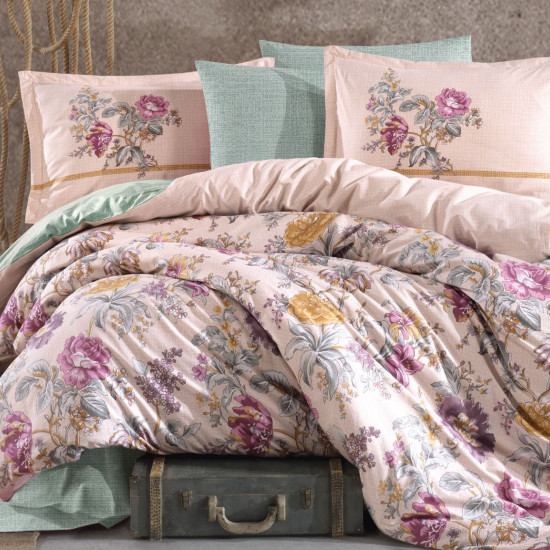6-Piece Double Super King Size Comforter Set – 100% Turkish Cotton, Double-Face Design