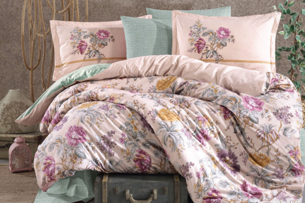 6-Piece Double Super King Size Comforter Set – 100% Turkish Cotton, Double-Face Design