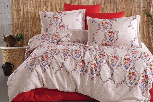 6-Piece Double Super King Size Comforter Set – 100% Turkish Cotton, Double-Face Design