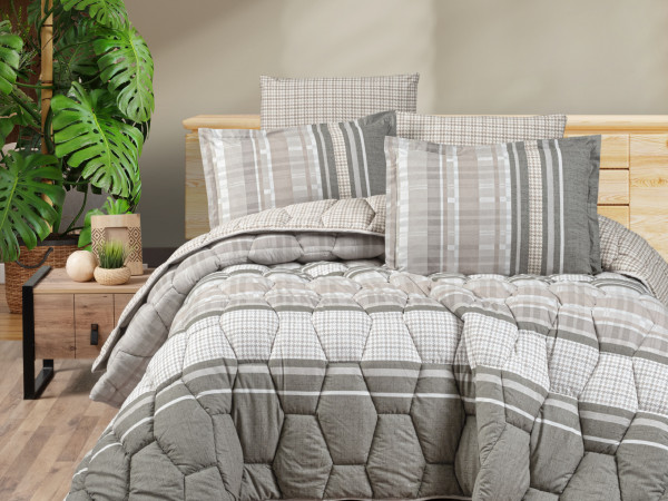 6-Piece Super King-Size Duvet Cover Set - 100% Cotton(Without filling)