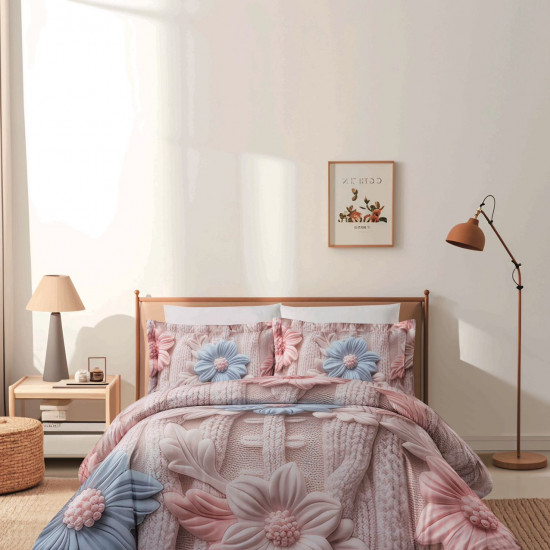 6-Piece Comforter Set with 5D Embossed Design