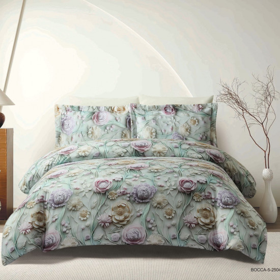 6-Piece Comforter Set with 5D Embossed Design
