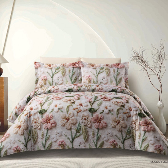 6-Piece Comforter Set with 5D Embossed Design