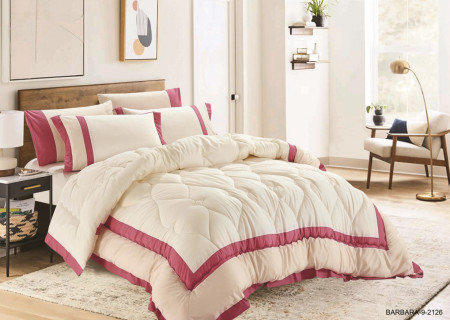 Elite Home 6 PC Double Comforter Set, Microfiber ,Pink
