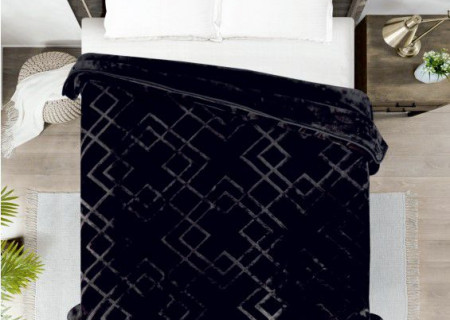 SIGNATURE BLANKET BLACK 200CMX240CM 3.5KG