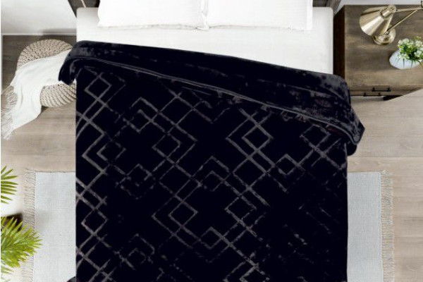 SIGNATURE BLANKET BLACK 200CMX240CM 3.5KG