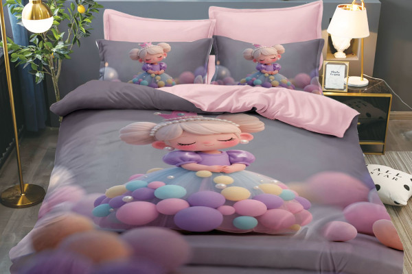 4PC COMFORTER SET-SINGLE - QUEEN SIZE -180*240