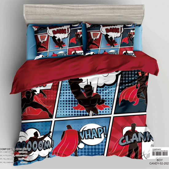 4-Piece Kids Comforter Bedding Set