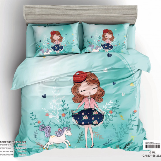 4-Piece Kids Comforter Bedding Set