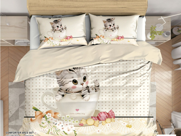 4-Piece Kids Comforter Bedding Set