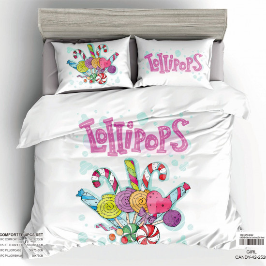 4-Piece Kids Comforter Bedding Set