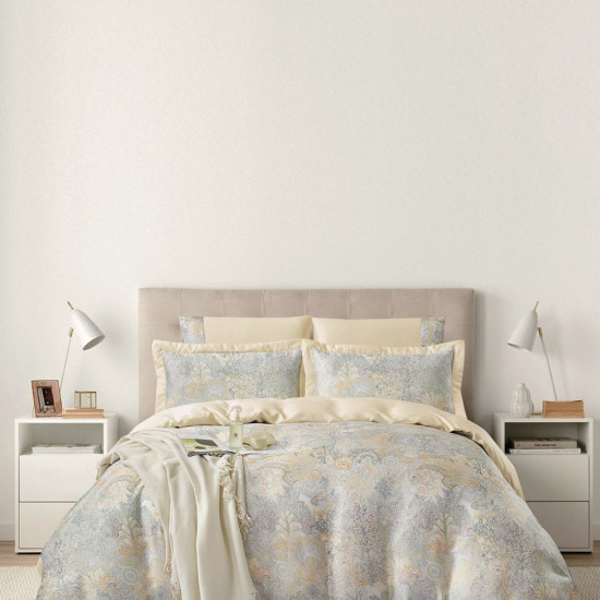 100% Cotton 6 Piece Super King Size Comforter Set - Silk Soft