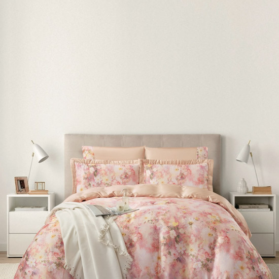 100% Cotton 6 Piece Super King Size Comforter Set - Silk Soft