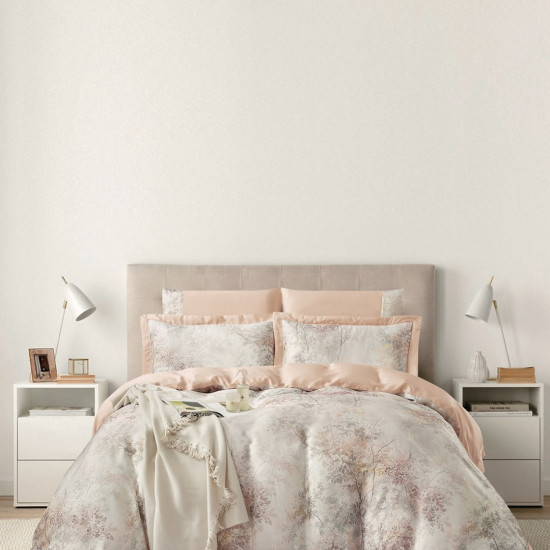 100% Cotton 6 Piece Super King Size Comforter Set - Silk Soft