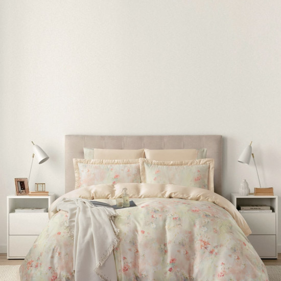 100% Cotton 6 Piece Super King Size Comforter Set - Silk Soft