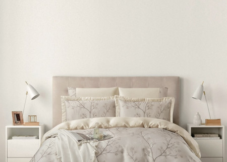 100% Cotton 6 Piece Super King Size Comforter Set - Silk Soft