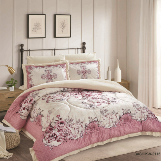 SINGLE SIZE BLANKET COMFORTER 4PCS SET (OUTSIDE VELVET | INSIDE BLANKET)