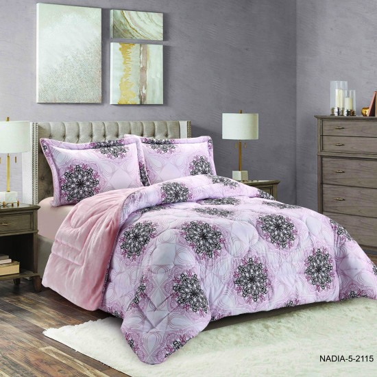 4PC COMFORTER SET-DOUBLE (BLANKET INSIDE - COTTON OUTSIDE) 4PC COMFORTER SET-DOUBLE (BLANKET INSIDE - COTTON OUTSIDE)