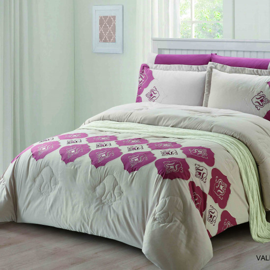 4PC COMFORTER SET-SINGLE - QUEEN SIZE