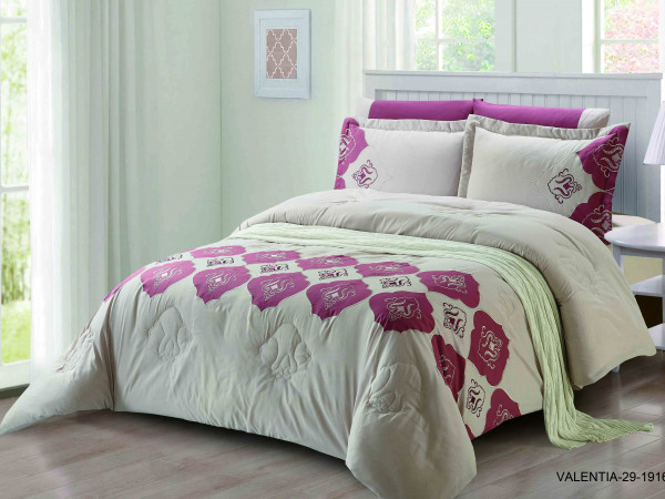 4PC COMFORTER SET-SINGLE - QUEEN SIZE