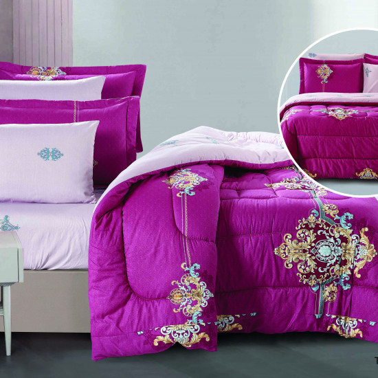 6PC SET DUVET COVER-DOUBLE - 240x260 - 100% COTTON (DOUBLE FACE) 6PC SET DUVET COVER-DOUBLE - 240x260 - 100% COTTON (DOUBLE FACE)