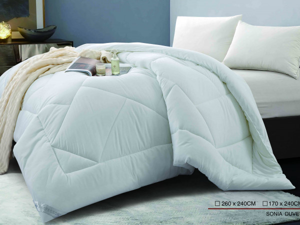 Duvet – Sonia 240 × 260 CM – White Microfiber