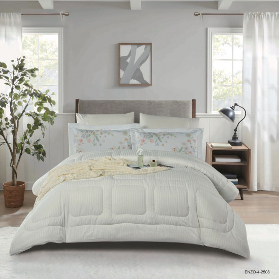 6-Piece Bedding Set – Includes Comforter, Fitted Sheet, and Matching Pillowcases (230 × 250 cm)